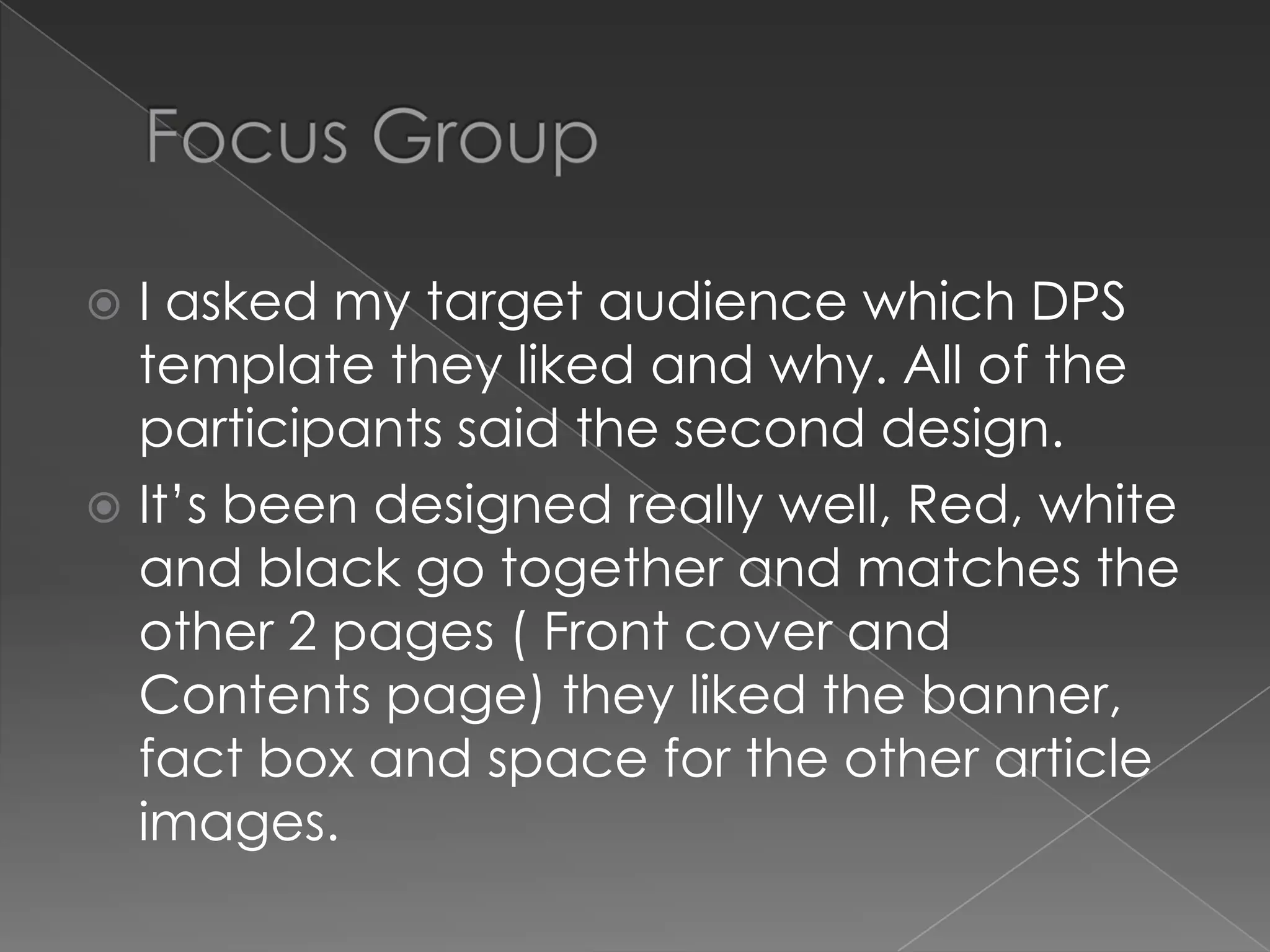 Media Template and Focus group presentation | PPT