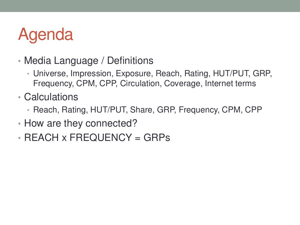 Media terminology & basic calculations 1.16.13