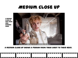 Medium close up

A medium
close up
shot from
Anna
Karenina
(2012)




A medium close up shows a person from their chest to their head.
 