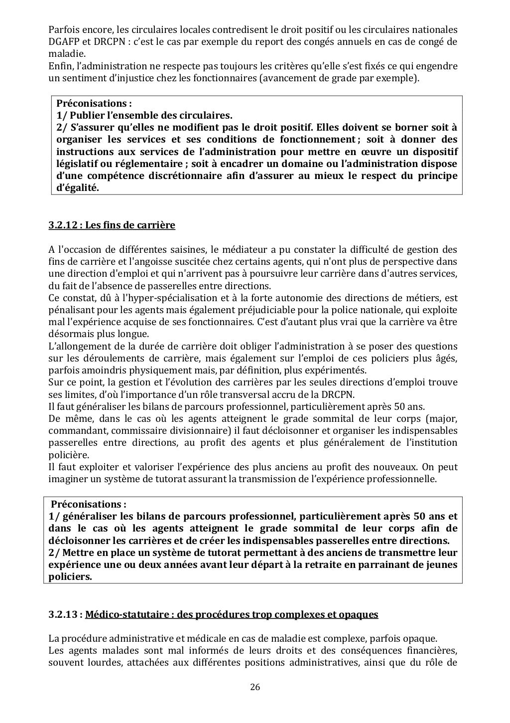Rapport du médiateur de la police nationale, 2013