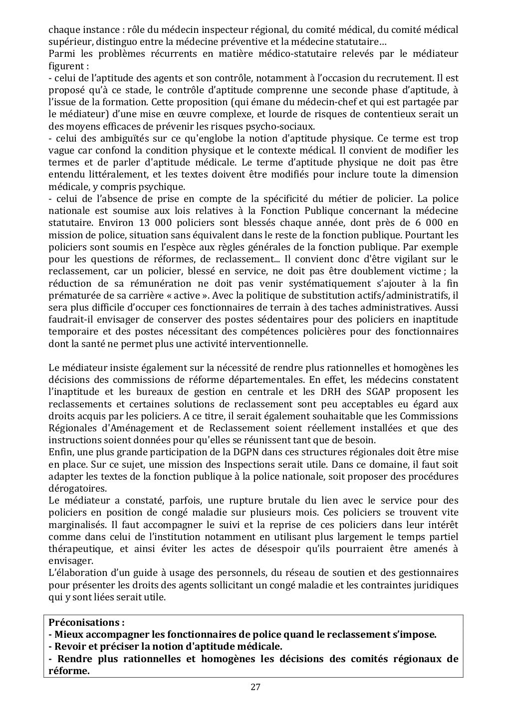 Rapport du médiateur de la police nationale, 2013