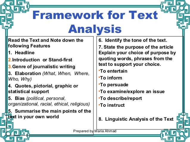 How to analyze text