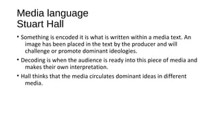 A2 Media theories, Representational theory, Genre theory, Narrative ...