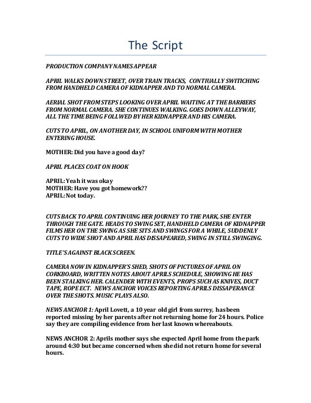 How to write a thriller screenplay picture