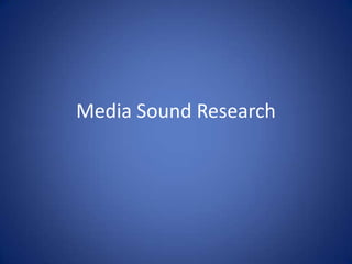 Media Sound Research
 