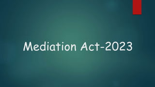 Mediation Act-2023
 