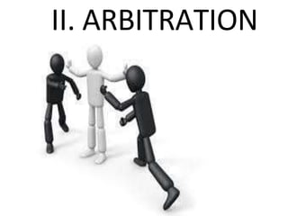 II. ARBITRATION
 