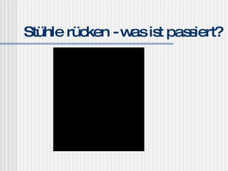 Stühle rücken - was ist passiert? 