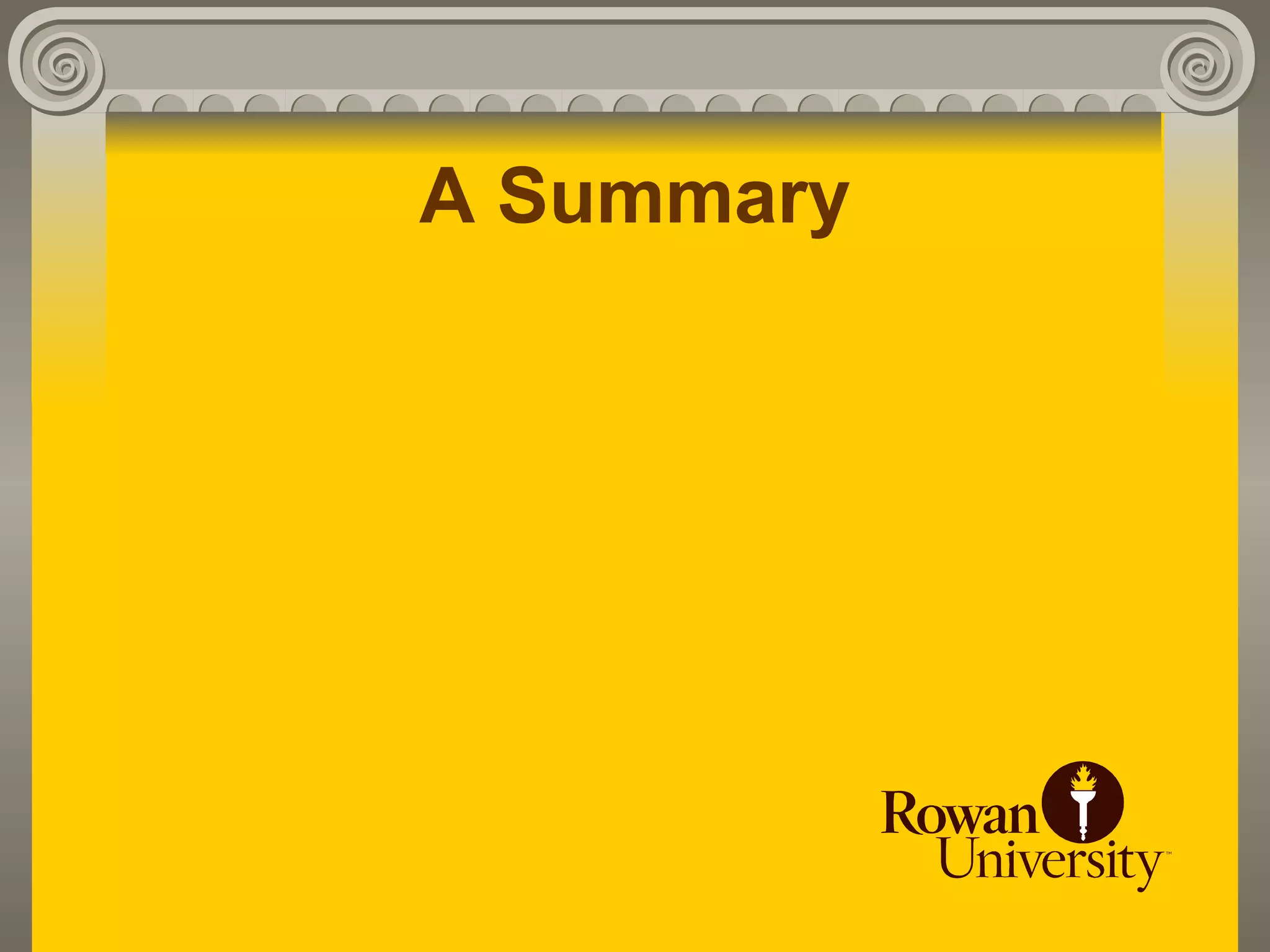 A Summary
 