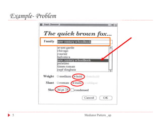 Example- Problem
Mediator Pattern _ap5
 