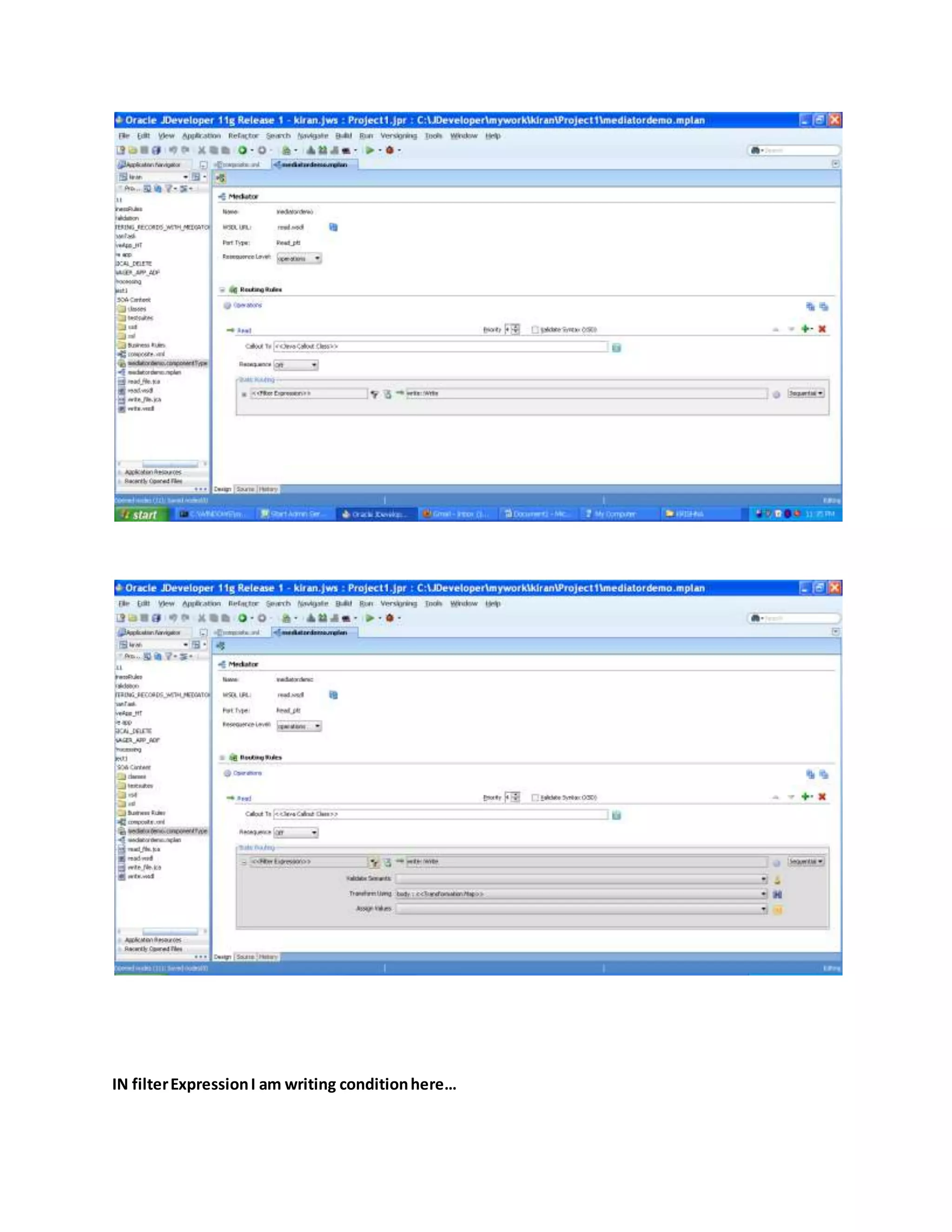 IN filterExpressionI am writing conditionhere…