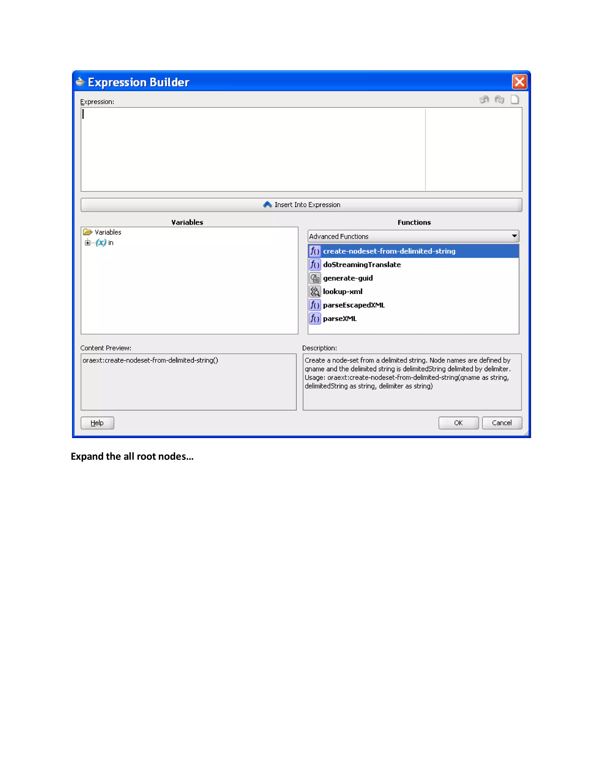 Expand the all root nodes…