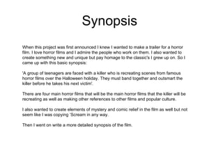 My Film Trailer Synopsis | PPT
