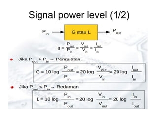 Signal power level (1/2)
 