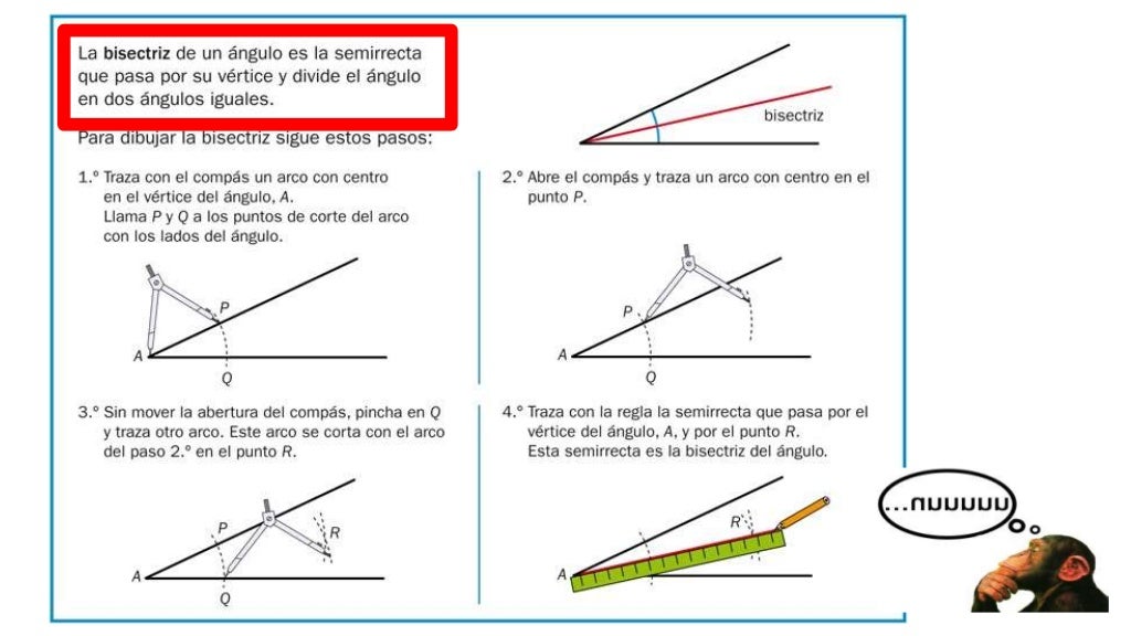 Mediatriz de un segmento y bisectriz de un ángulo