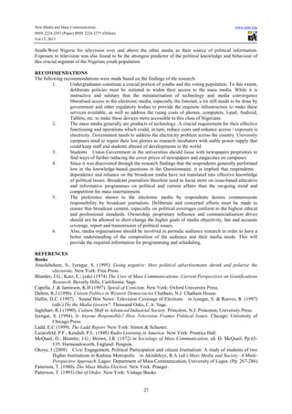 New Media and Mass Communication www.iiste.org
ISSN 2224-3267 (Paper) ISSN 2224-3275 (Online)
Vol.15, 2013
27
South-West N...