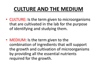 MEDIA USED IN MICROBIOLOGY.pptx