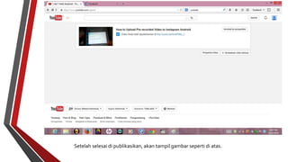 Setelah selesai di publikasikan, akan tampil gambar seperti di atas. 
 