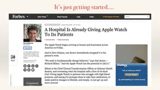 It’s just getting started….
 