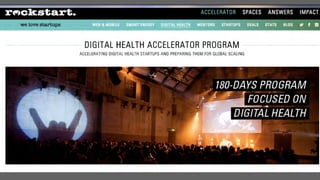 REshape Healthcubator
short to market (6 months)
Patient as Partner 
University Medical Center Program
 