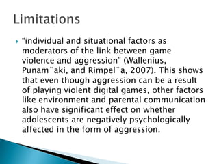 Media Violence And Aggression | PPTX
