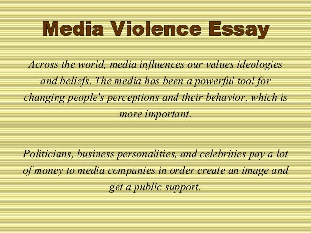 thesis statements for media violence