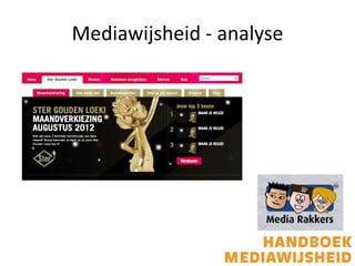 Mediawijsheid - analyse
 