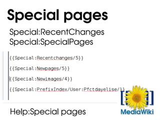 Special:RecentChanges Special:SpecialPages Special pages Help:Special pages 