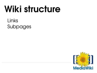 Links Subpages Wiki structure 