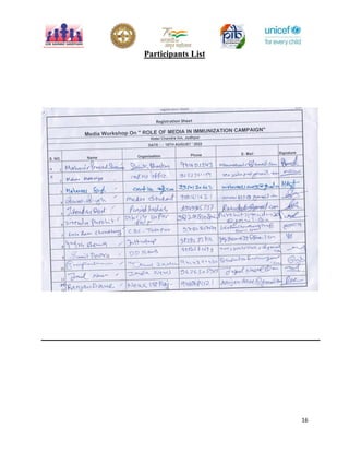 16
Participants List
 