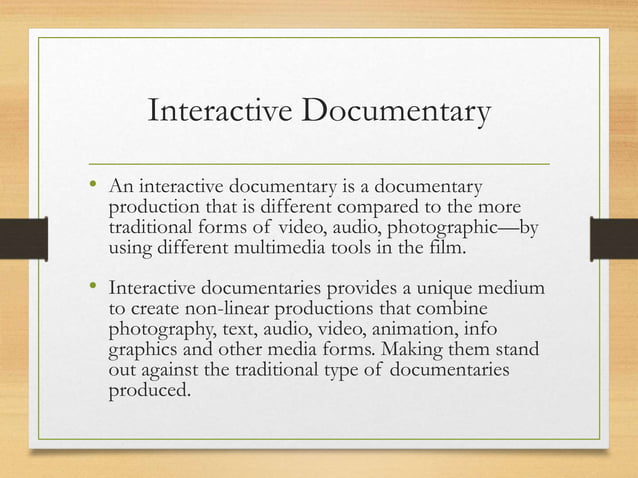 Documentary Interactive Pptx
