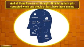 And all these forms one’s thoughts & belief system gets
corrupted when one should at least have these in mind
27
 