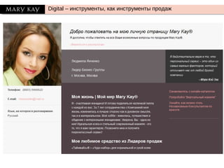 Digital – инструменты, как инструменты продаж
 