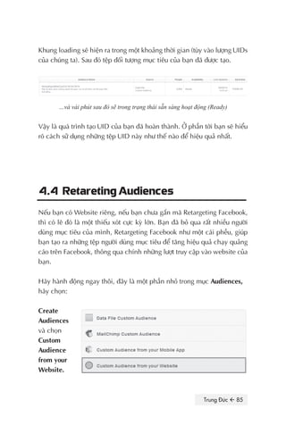 94  Facebook Marketing từ A đến Z
d. Facebook Ads
Vào ngày 4/3/2014, Facebook đã thông báo cho người dùng một tin vui,
kh...
