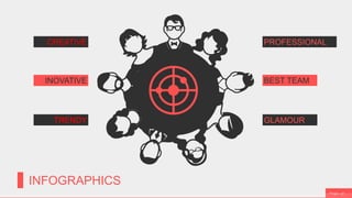 P a g e 27
CREATIVE
INOVATIVE
TRENDY GLAMOUR
BEST TEAM
PROFESSIONAL
INFOGRAPHICS
 