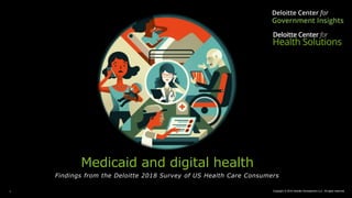 Copyright © 2018 Deloitte Development LLC. All rights reserved.1
Medicaid and digital health
Findings from the Deloitte 2018 Survey of US Health Care Consumers
1
 