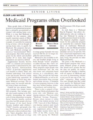 Medicaid Programs Overlooked