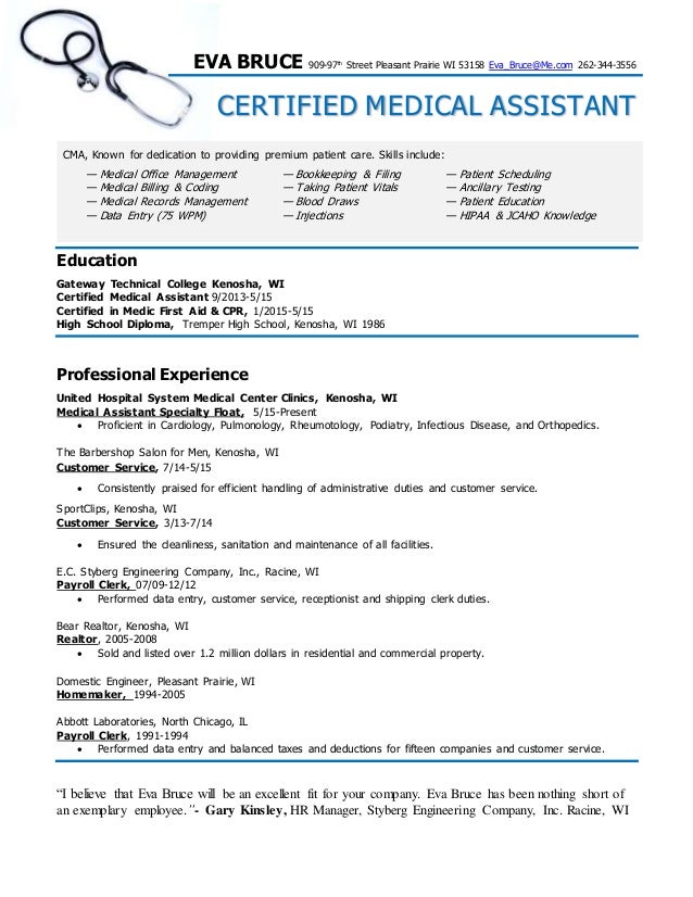 how to list medical assistant skills on resume