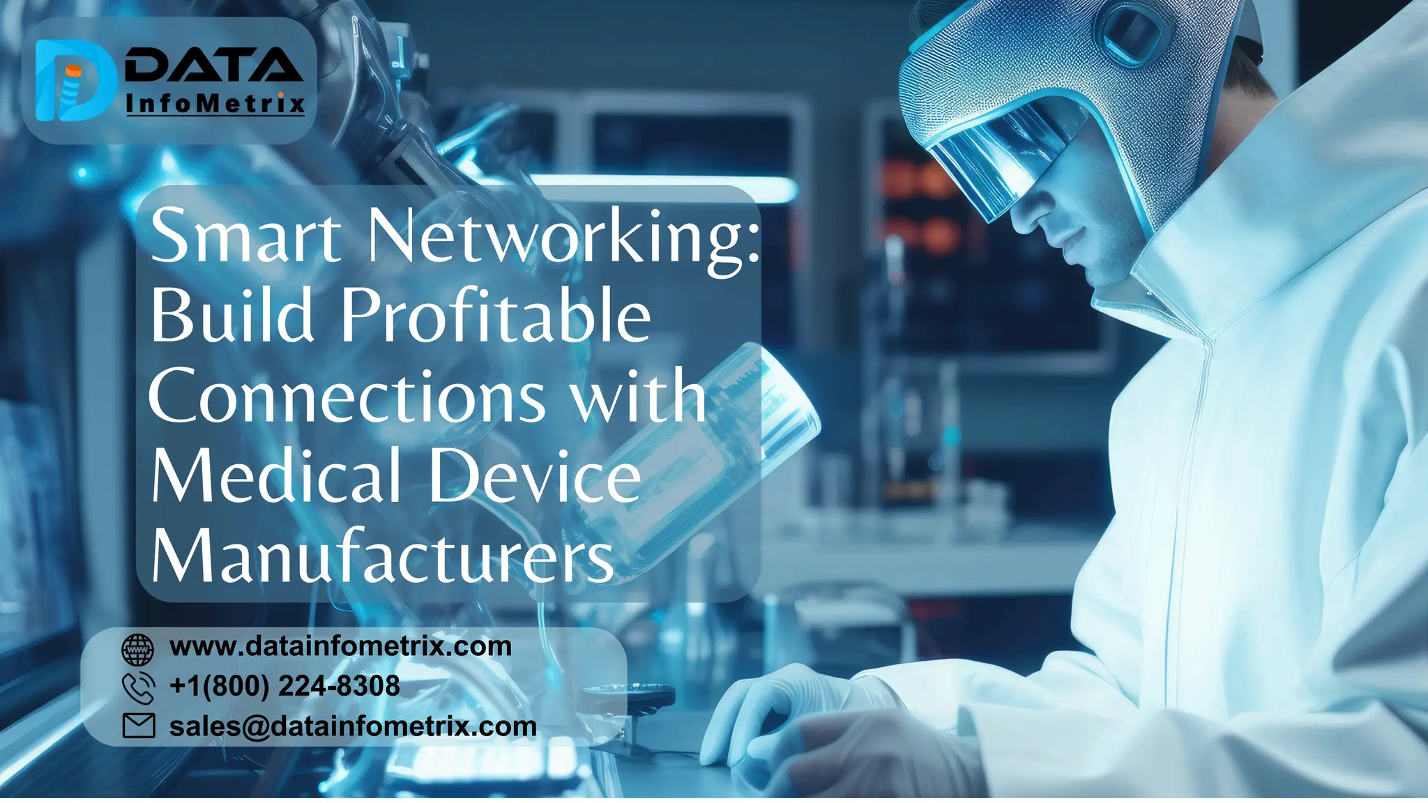 Smart Networking:
Build Profitable
Connections with
Medical Device
Manufacturers
www.datainfometrix.com
+1(800) 224-8308
sales@datainfometrix.com
 