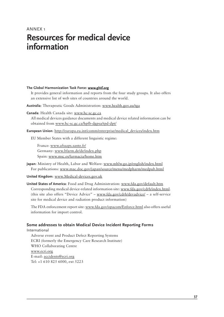 Medical Device Regulations Global Overview And Guiding Principles