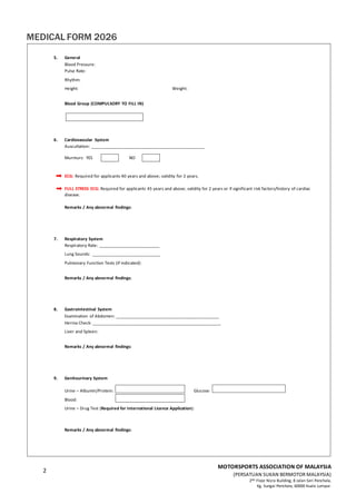 Men Health Mot Form.pdf MAM Comprehensive Medical Examination Form for Motorsport License ...
