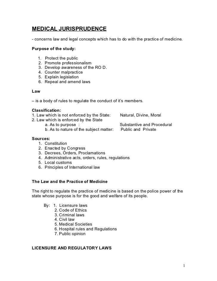 case study of medical jurisprudence