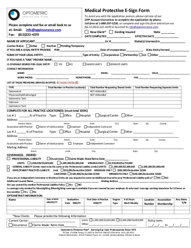 medical protective malpractice insurance for optometrists free medical forms for doctors office