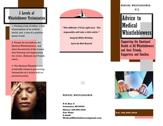 Medical  Whistleblower  Brochures 2    Advice To  Medical  Whistleblowers Slide 1