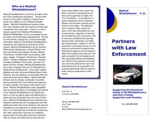 Medical  Whistleblower  Brochures 21    Partners With  Law  Enforcement Slide 1