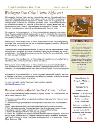 Medical Whistleblower’s Canary Notes                                 Volume 1 Issue 8                                  Pag...