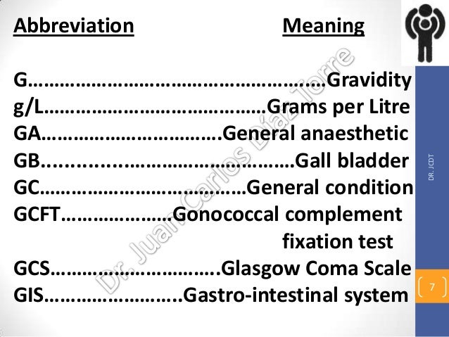 Medical Abbreviations 2 April 7 13
