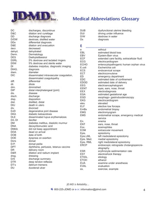 Medical Abbreviations Glossary Medical Abbreviations Glossary