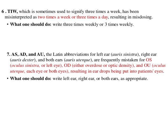 Medical Abbreviation Used In Clinical Setting Medical Abbreviation Used In Clinical Setting