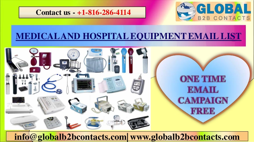 MEDICAL AND HOSPITAL EQUIPMENT EMAIL LIST